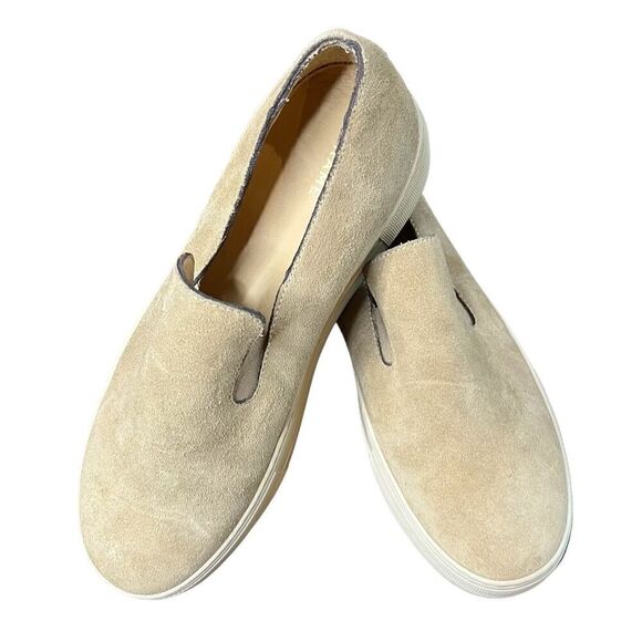 FRAME Denim Le Ren Suede Slip-On Sneaker in Brown NWOB Size 39 1/2 US 9 1/2 - Picture 2 of 8
